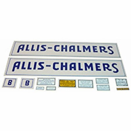 Aftermarket AC B Complete Decal Set w/ Blue Letters MAE30-1441